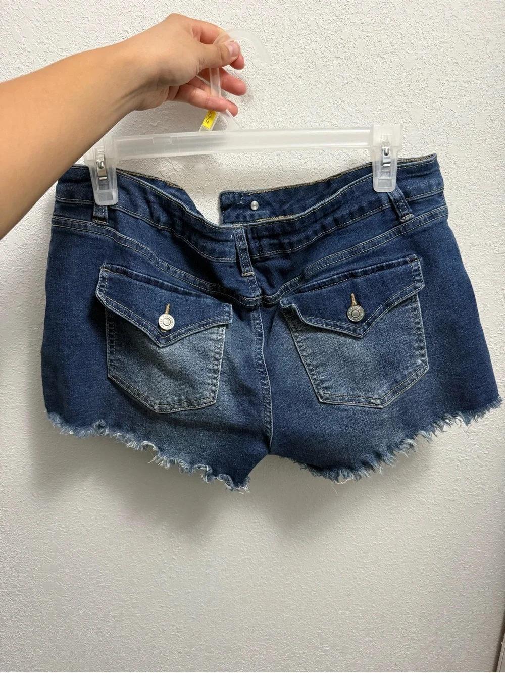 YMI Dark Blue Distressed Denim Cutoff Shorts